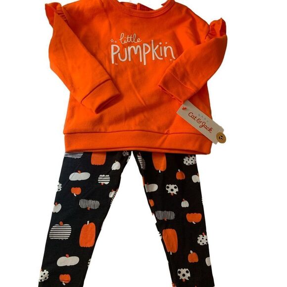 Little Pumpkin Fall 2 Piece Set 12mo - Picture 4 of 6
